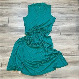 Soft Surroundings green sleeveless maxi dress size XL